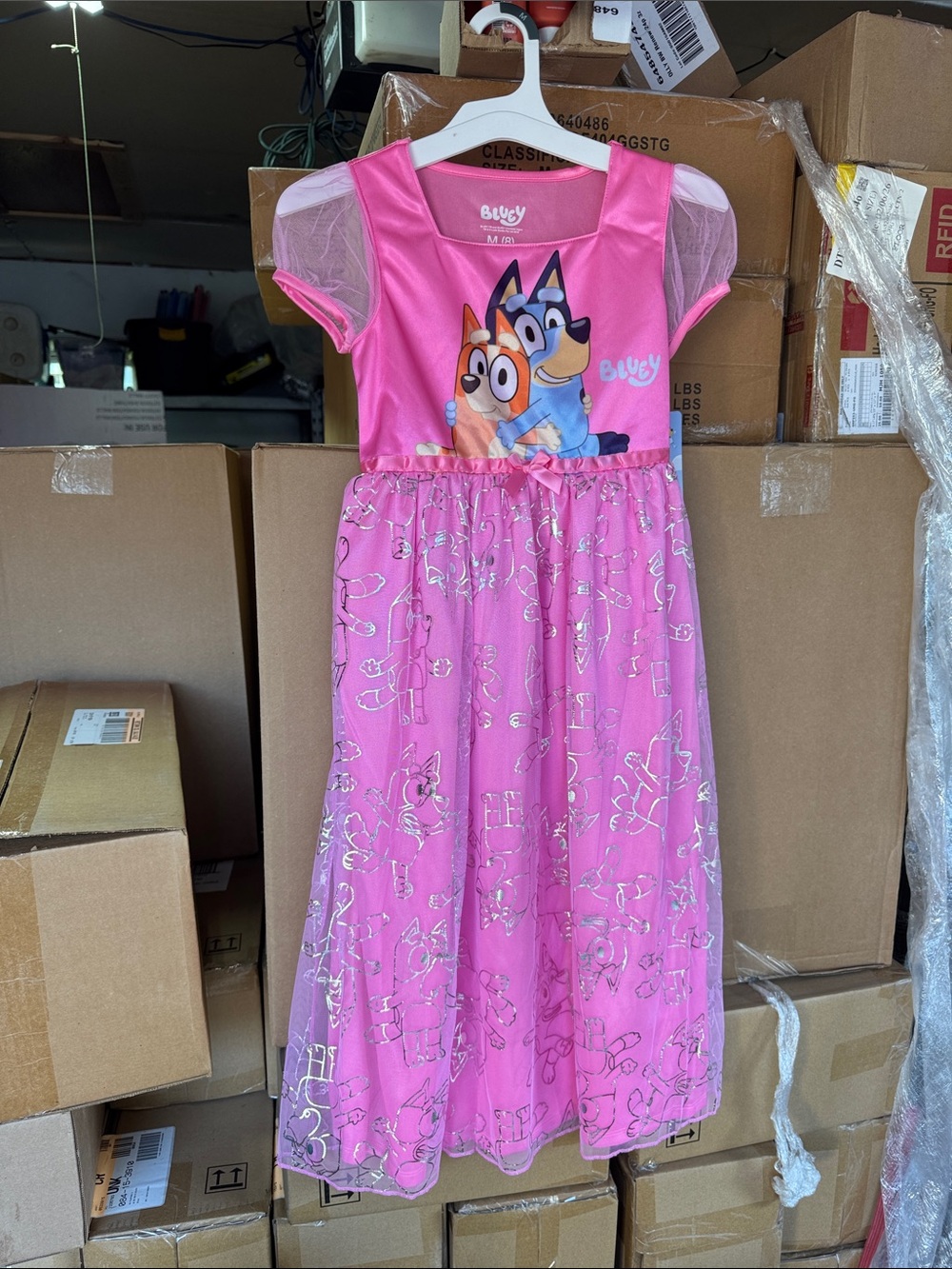 Girls Bluey & Bingo PJ Costume Dress NWT Size 8